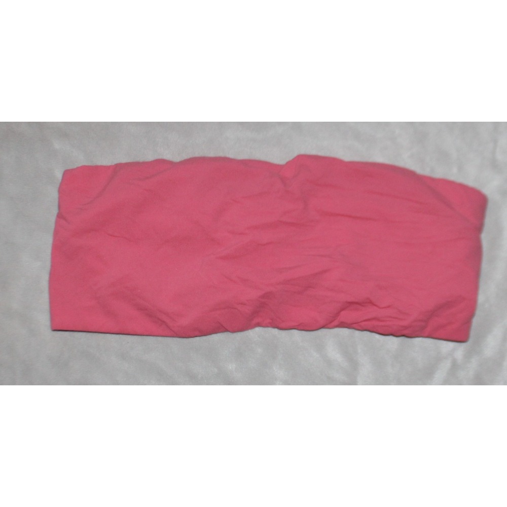 Auden Women Luxe Stretch Unlined Bandeau Smooth All Day Comfort Pink Bra XL